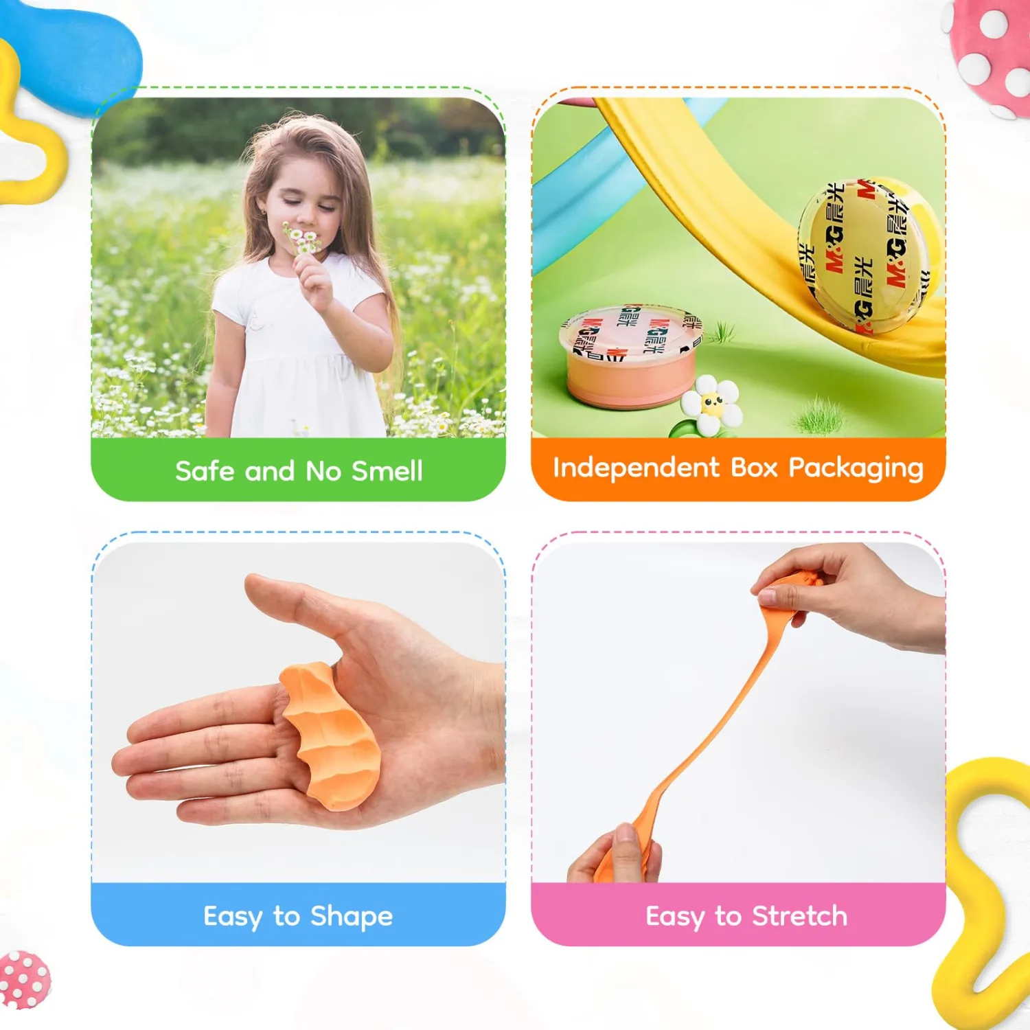 M&G 36 Colors Air Clay Kits for Kids, Multi-Colors Safe & Non-Toxic Air Clay with Single Box-Packed with Sculpting Tools, DIY Modeling Clay for Kids Art Crafts Boys Girls，Christmas Gifts