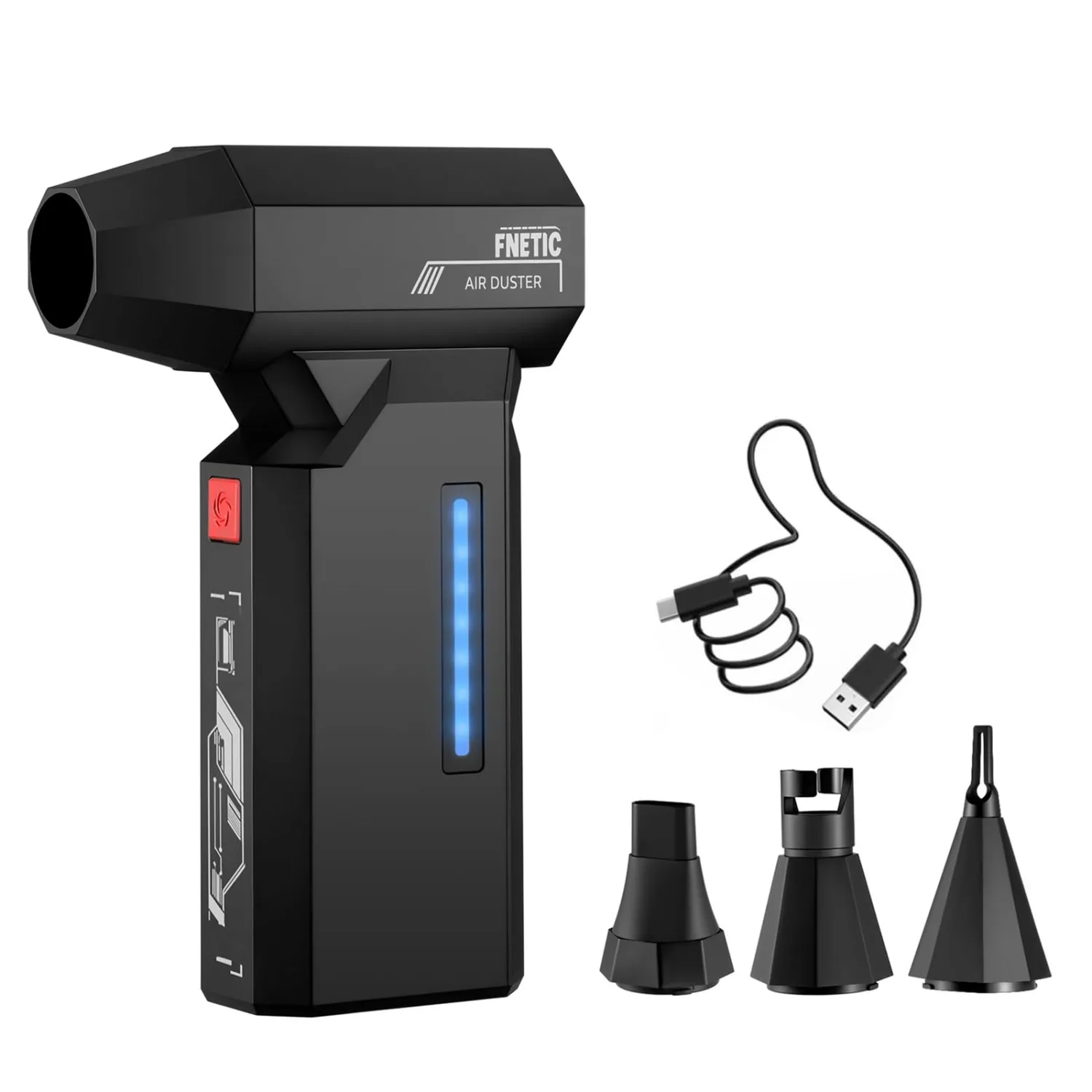 Compressed Air Duster, 130000RPM Super Power Electric Air Dusters with AI Indicator, 5 Gear Brushless Motor, Rechargeable Mini Dust Blower for Computer, Keyboard, House, Outdoor and Car