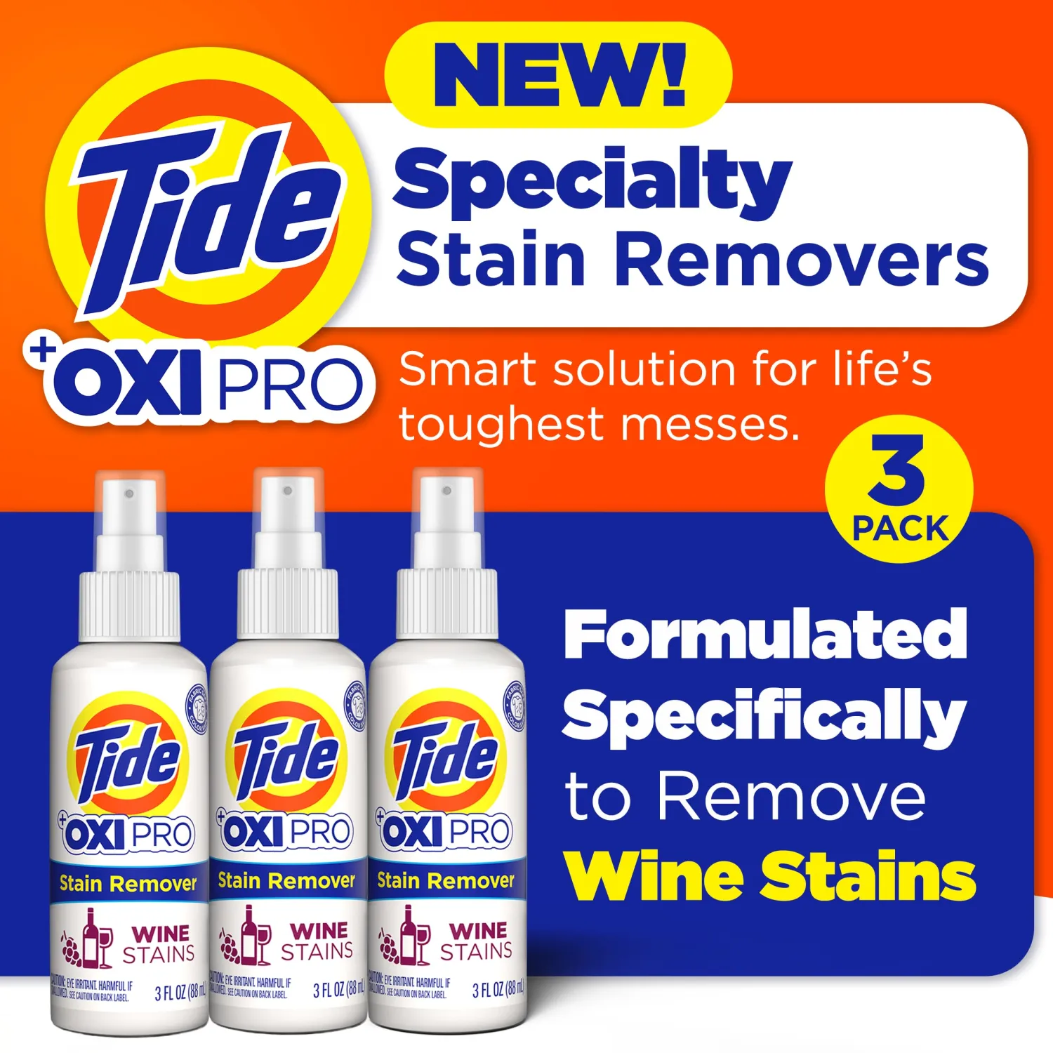 Tide Laundry Stain Remover Ultimate Stain Pack - Wine Stain Remover (3 Pack)