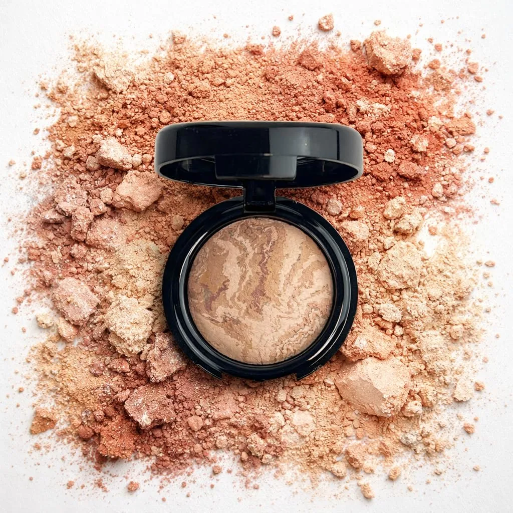 K'APEINE Baked Powder Foundation, Oil Control Correcting Foundation Matte Natural Finish Smooth Lightweight Setting Powder Palette Brighten Color Correcting Powder Foundation for Women-02#