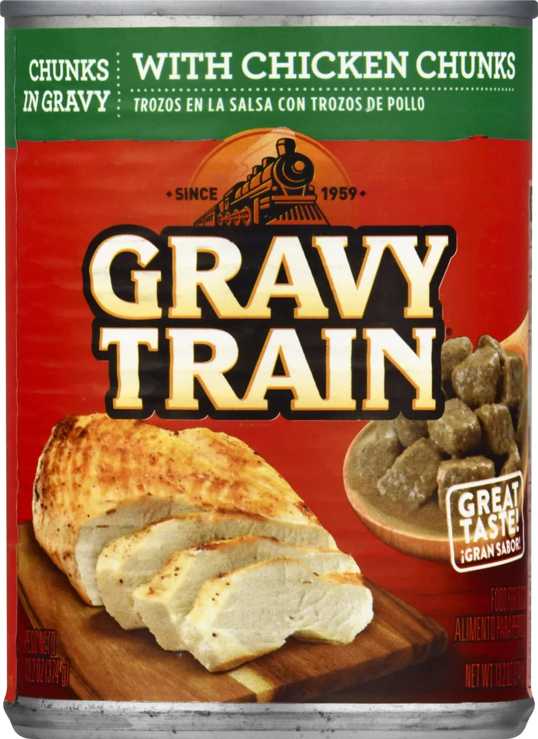 Gravy Train, Canned Dog Food with Chicken Chunks, 13.2 Ounce