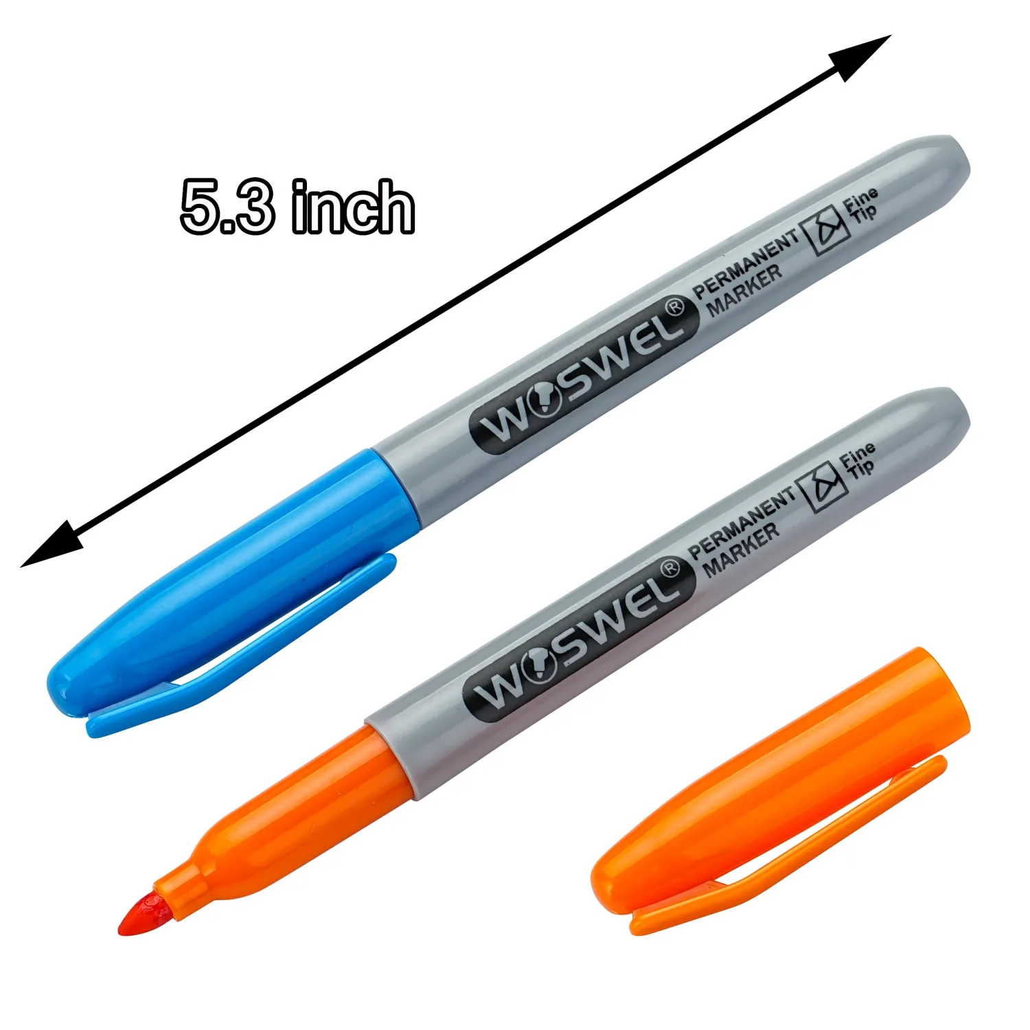 Permanent Markers Bulk, 50 Pack,10 Assorted Colors Permanent Marker, Fine Tip, Waterproof, Quick Drying, Smooth Writing, Used on Glass Metal Stone Paper Most Surfaces, Office School Supplies