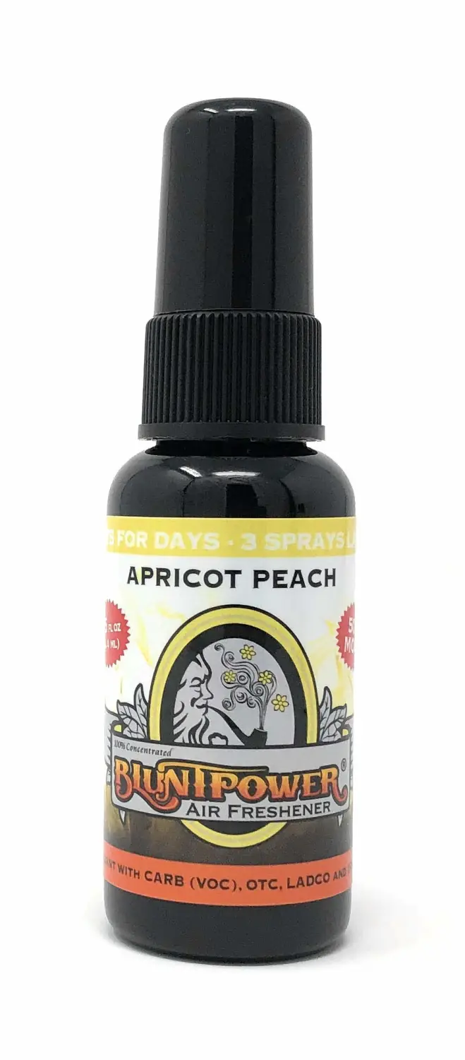 BluntPower (Apricot Peach, 1 Pack) Concentrated Odor Eliminator & Diffuser Oil - Room Deodorizer, Odor Eliminator, Air Freshener - Premium Oil Based Air Freshener