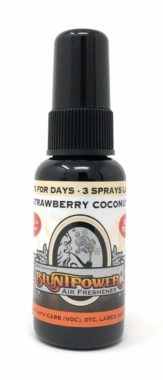 BluntPower (Strawberry Coconut, 1 Pack) Concentrated Odor Eliminator & Diffuser Oil - Room Deodorizer, Odor Eliminator, Air Freshener - Premium Oil Based Air Freshener