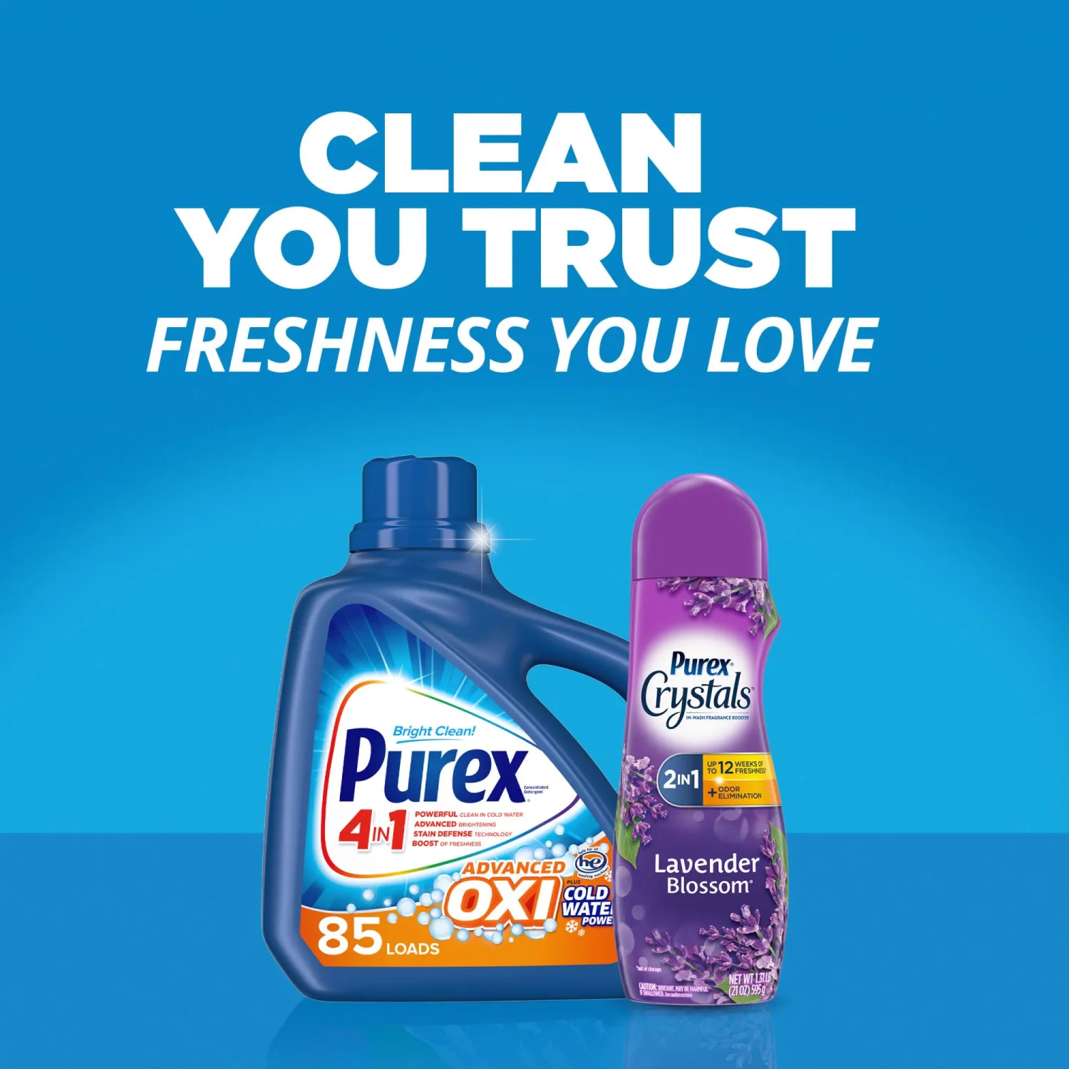 Purex Liquid Laundry Detergent Plus OXI, Stain Defense Technology, 128 Fluid Ounces, 85 Wash Loads