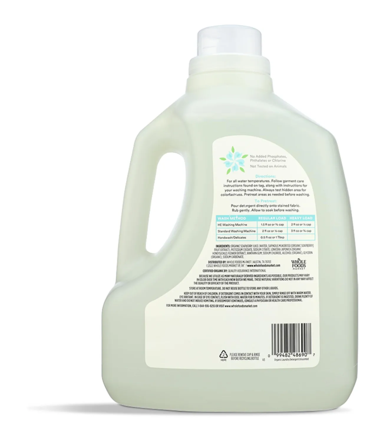 365 by Whole Foods Market, Organic Unscented Concentrated Laundry Detergent, 200 fl oz