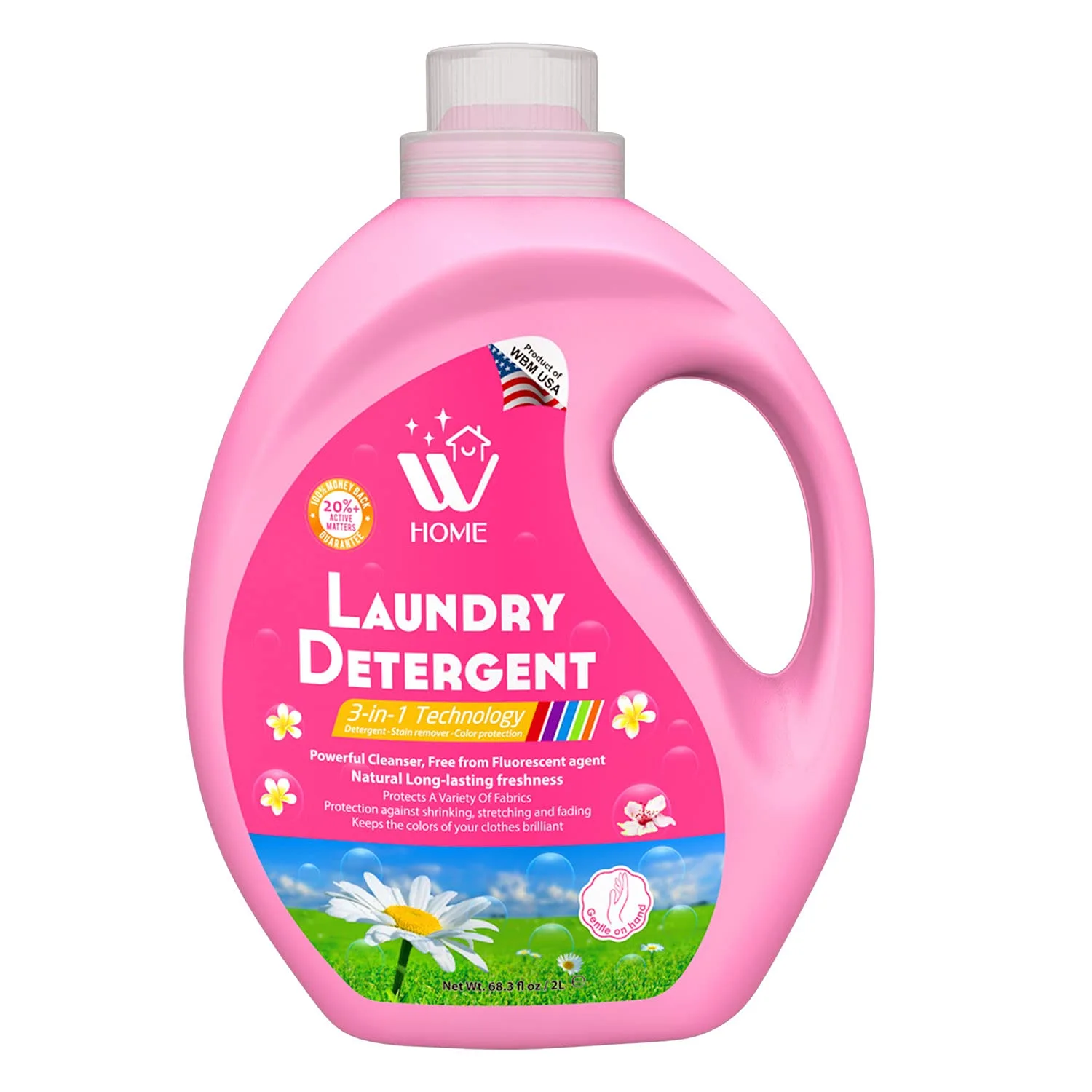 WBM Laundry Detergent Liquid,Concentrate High Efficiency Liquid Laundry Detergent with Long Lasting Fragrance - 35.2 Oz, 50 Loads