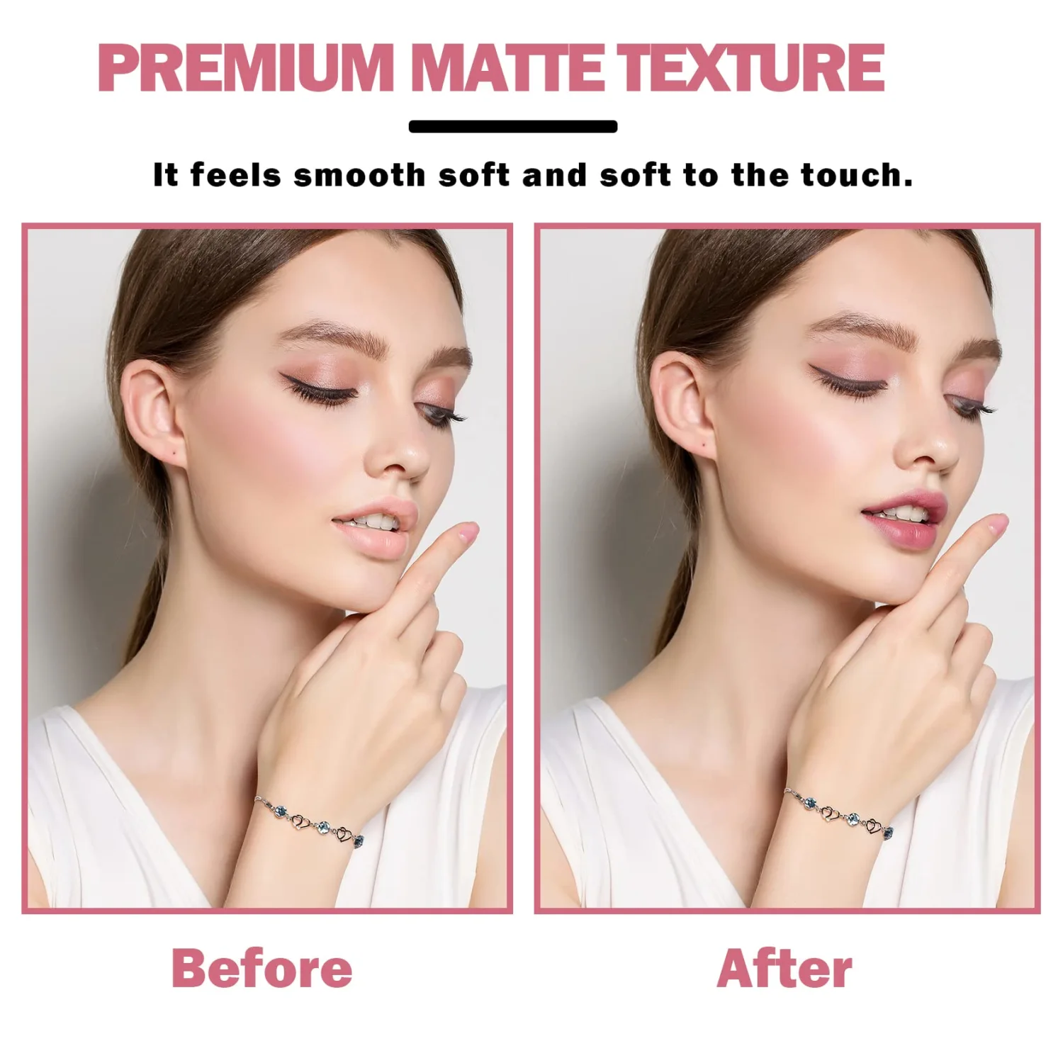 Matte Nude Lipstick Silky Velvet Lip Gloss Nude Lip Stain Paper Tube Lipsticks Non-Stick Cup, Waterproof Long Lasting Matte Lipstick for Women Daily Professional Lip Makeup-03 Pink