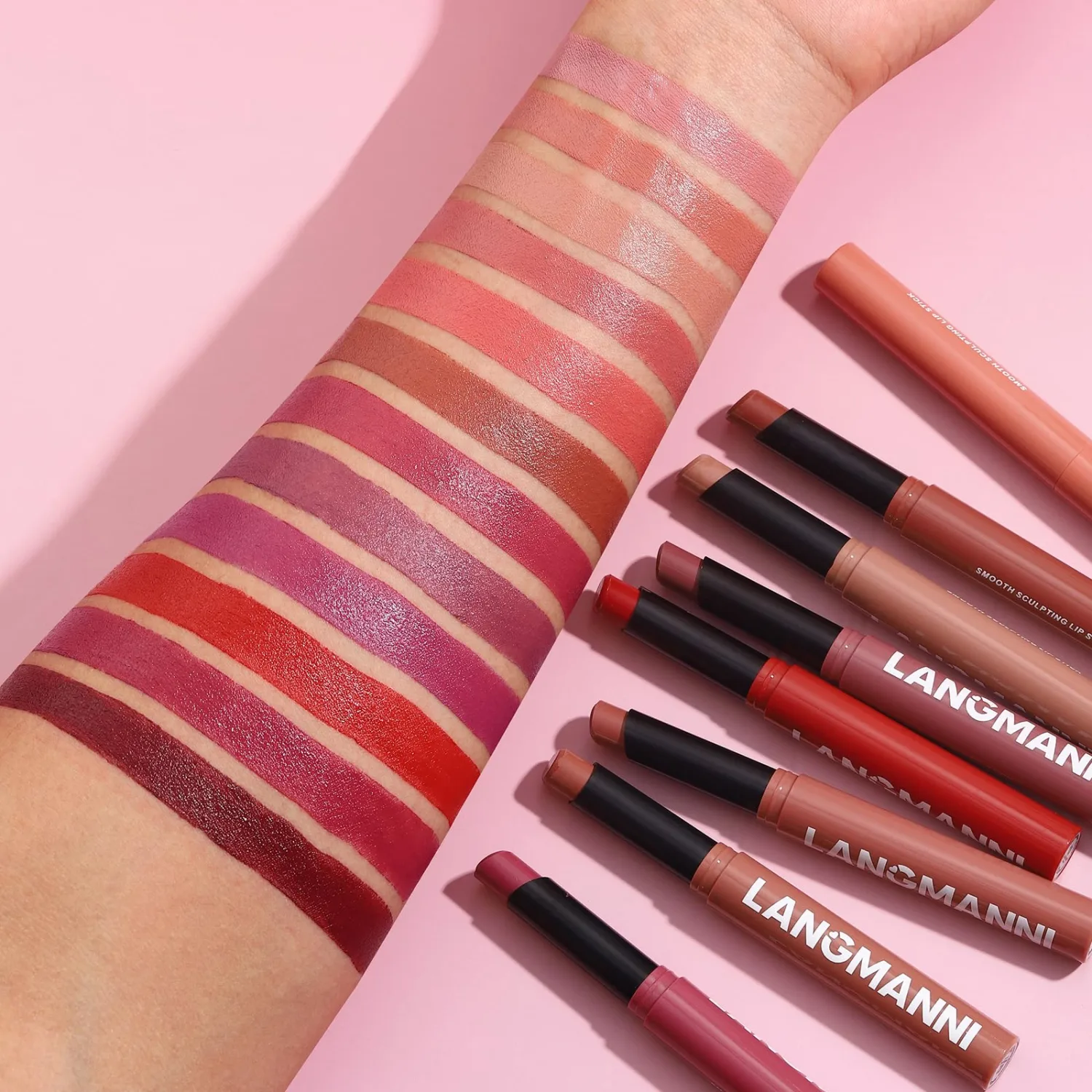 Jolilab 3Pcs Velvet Matte Lipstick Nude Matte Soft Dark Color Stick High Pigmented Long-Lasting Waterproof Lip Stick Lip Balm Beauty Cosmetics Gift for Women（07#+08#+09#