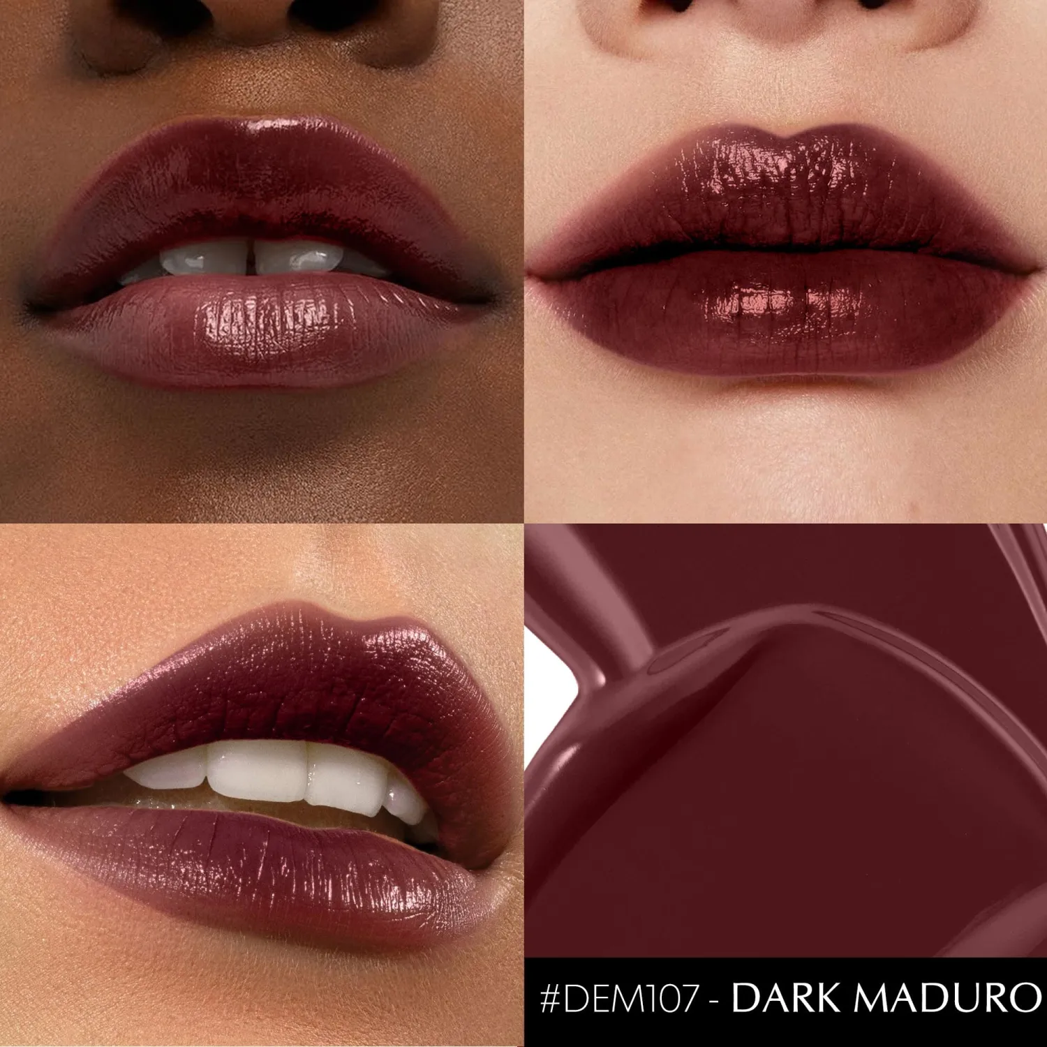 Dark Brown Lipstick for Women Hydrate Lip Gloss Lipsticks Moisture Lip Gloss Sheer Coverage Long Lasting Lipstick for Dry Lips (DM107 DarkMaduro)