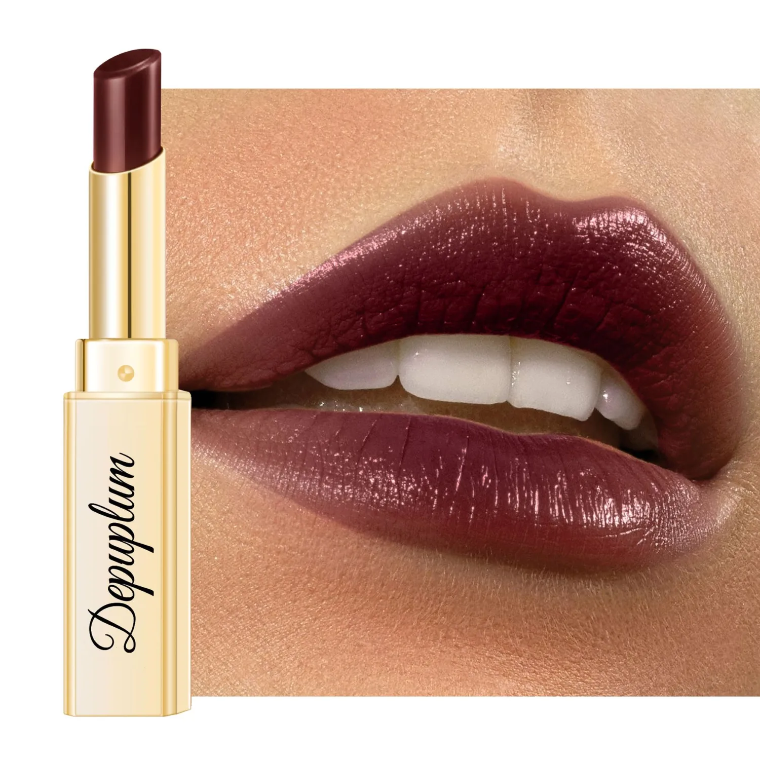 Dark Brown Lipstick for Women Hydrate Lip Gloss Lipsticks Moisture Lip Gloss Sheer Coverage Long Lasting Lipstick for Dry Lips (DM107 DarkMaduro)