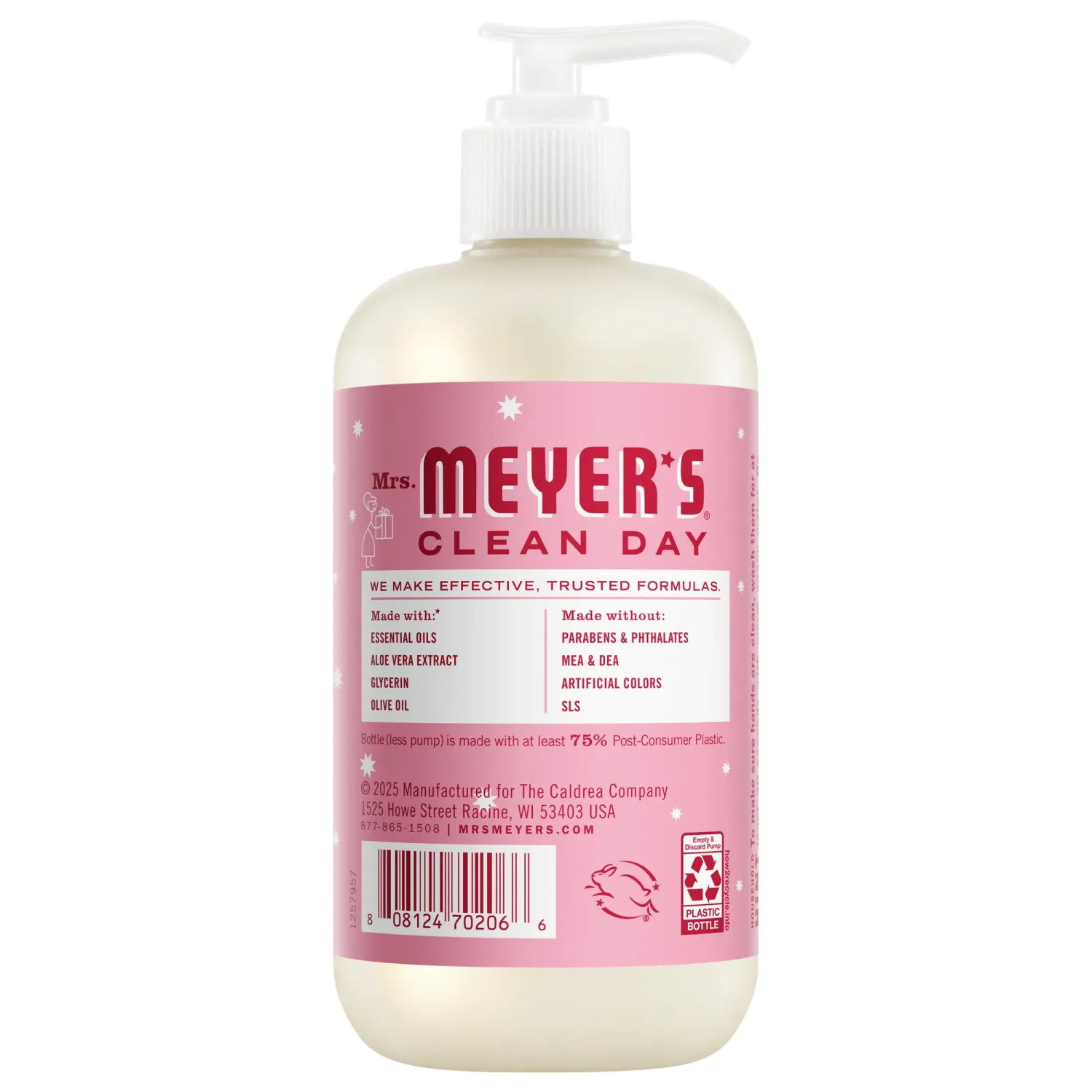 Mrs. MEYER'S Clean Day Liquid Hand Soap, Peppermint, 12.5 oz (Pack of 3)