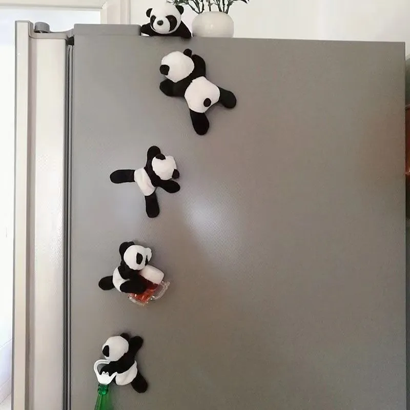 Panda Plush Fridge Magnet Little Panda Magnetic Sticker