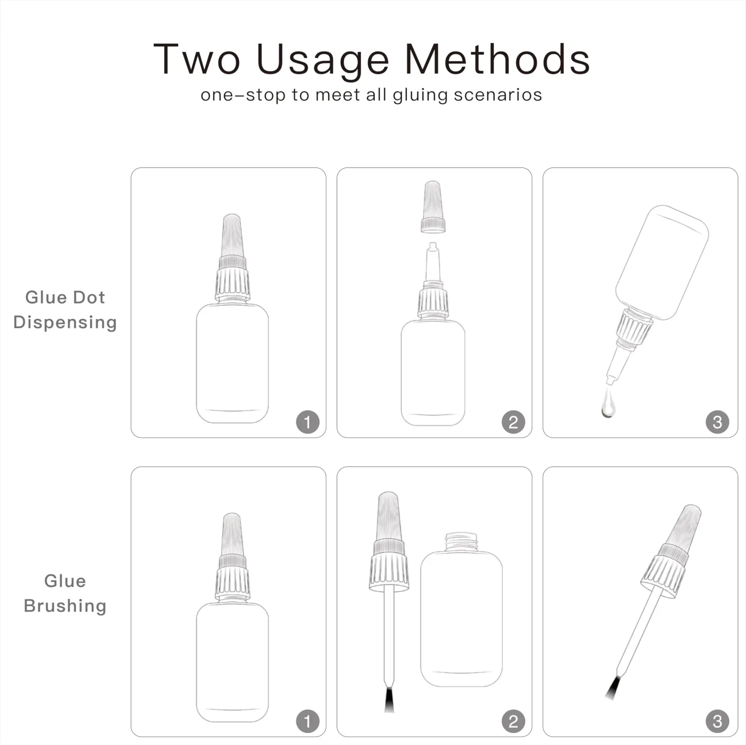 (2-in-1) Thick Wood Glue with Brush Applicator & Nozzle,Instant Glue Bonding Between Woods,Wood and Other Materials,Wood Crafts Repair Woodworking,Waterproof Clear