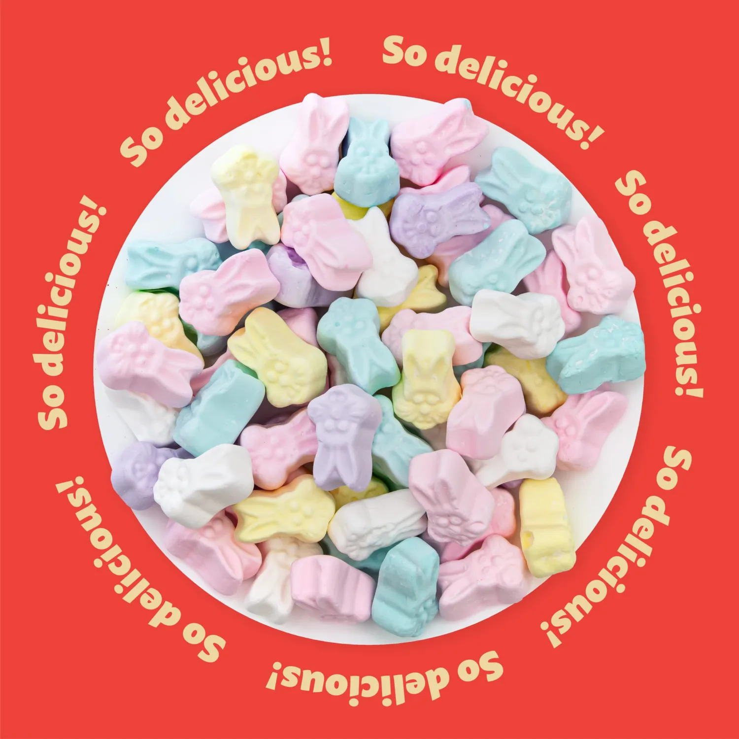 Marshmallow Bunnies Easter Candy | 10-Ounce Bag | Pastel Colored Easter Bunny Candy | Assorted Fruit Flavored Marshmallows for Spring Parties and Gifting