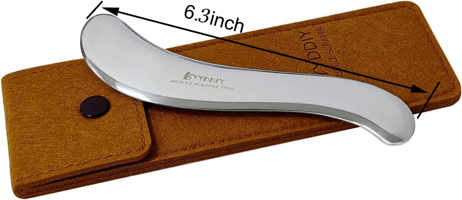 BYYDDIY Stainless Steel Gua Sha Tool & Muscle Scraper Tool & Gua Sha Facial Tools (S.S)