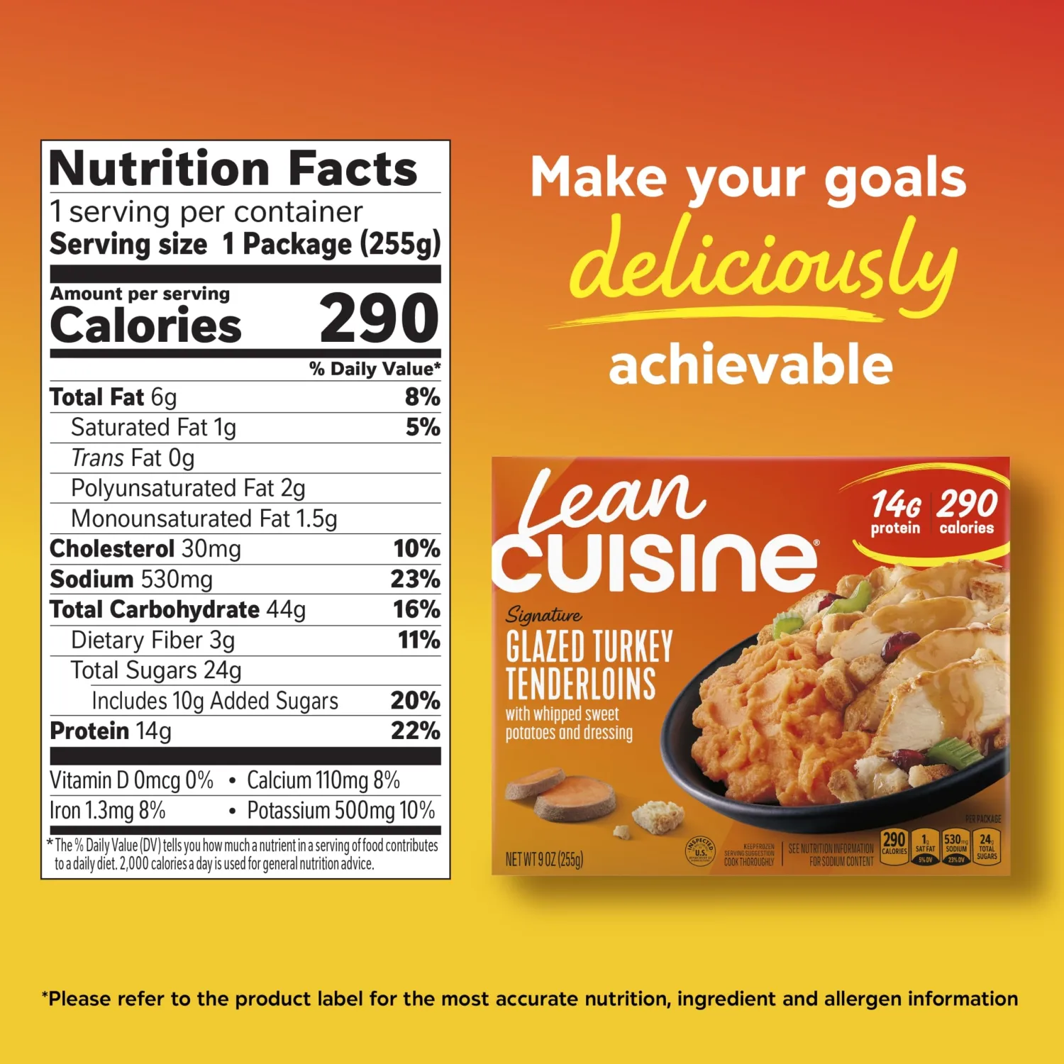Lean Cuisine Signature Glazed Turkey Tenderloins, Frozen Lunch, Frozen Individual Meals 9 oz