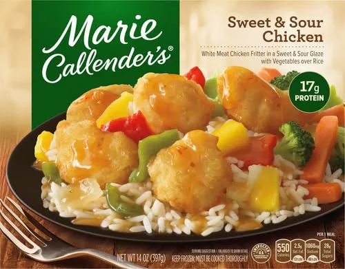Marie Callender's Sweet and Sour Chicken, Frozen Meal, 14 OZ