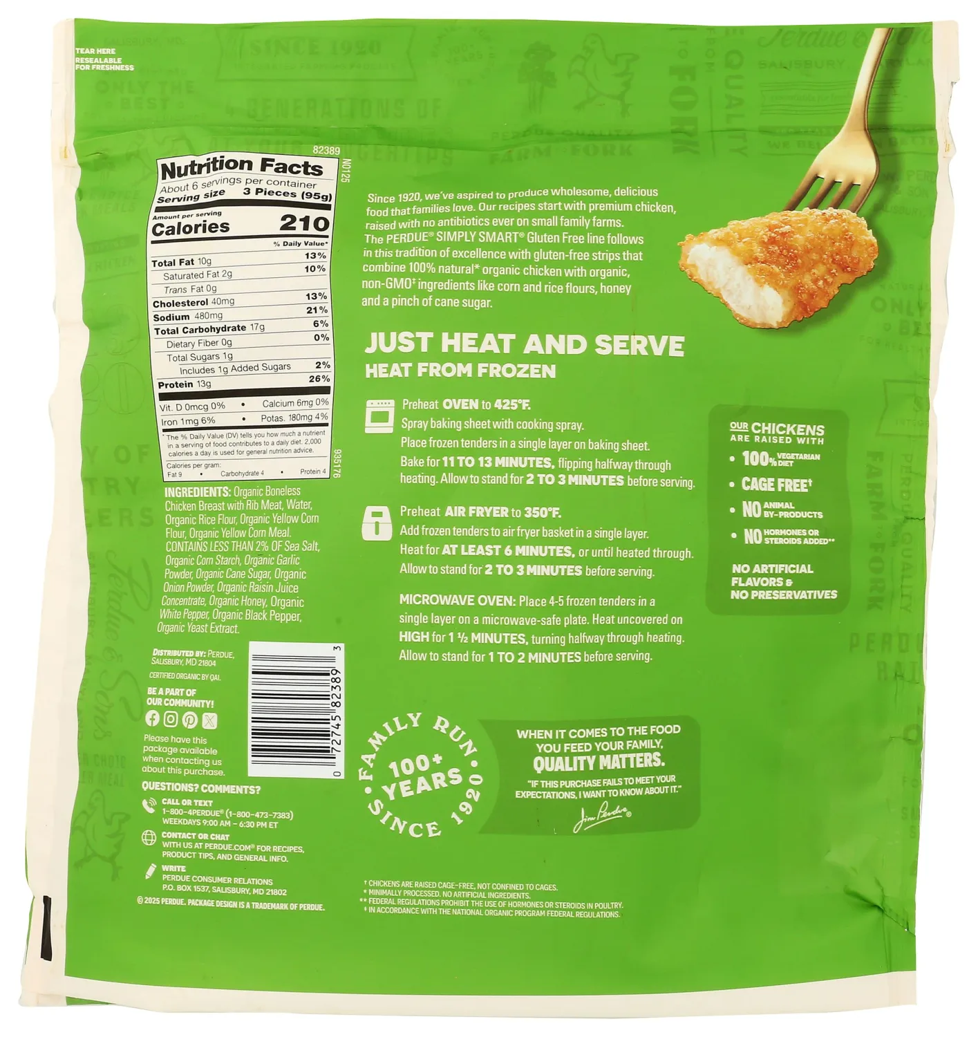 PERDUE Organic Simply Smart Tenders, 22 OZ