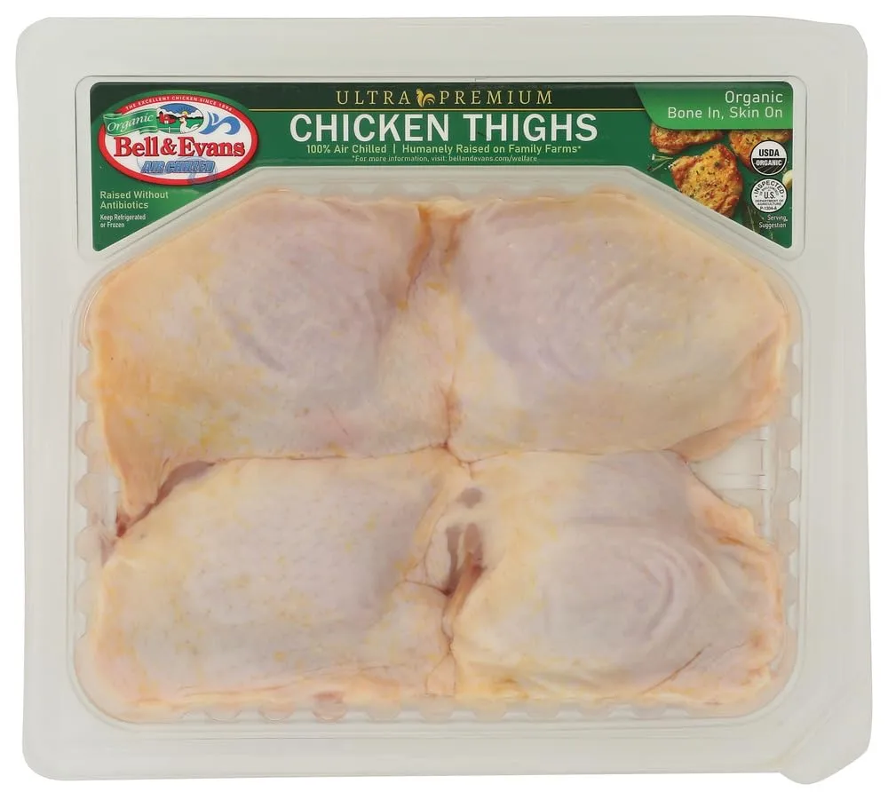 Bell & Evans, Chicken Thigh Air Chilled Organic Tray Pack Step 2