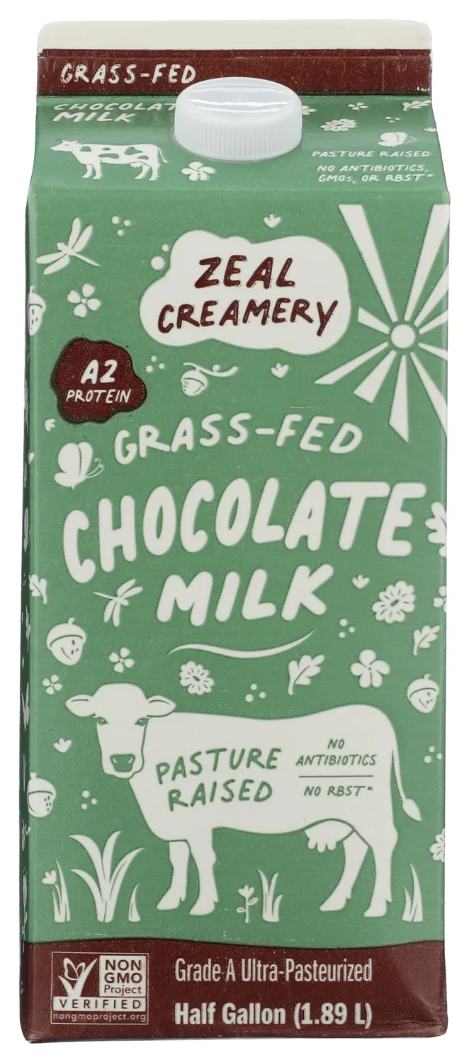 Zeal Creamery Grass Fed Chocolate Milk, 64 FZ