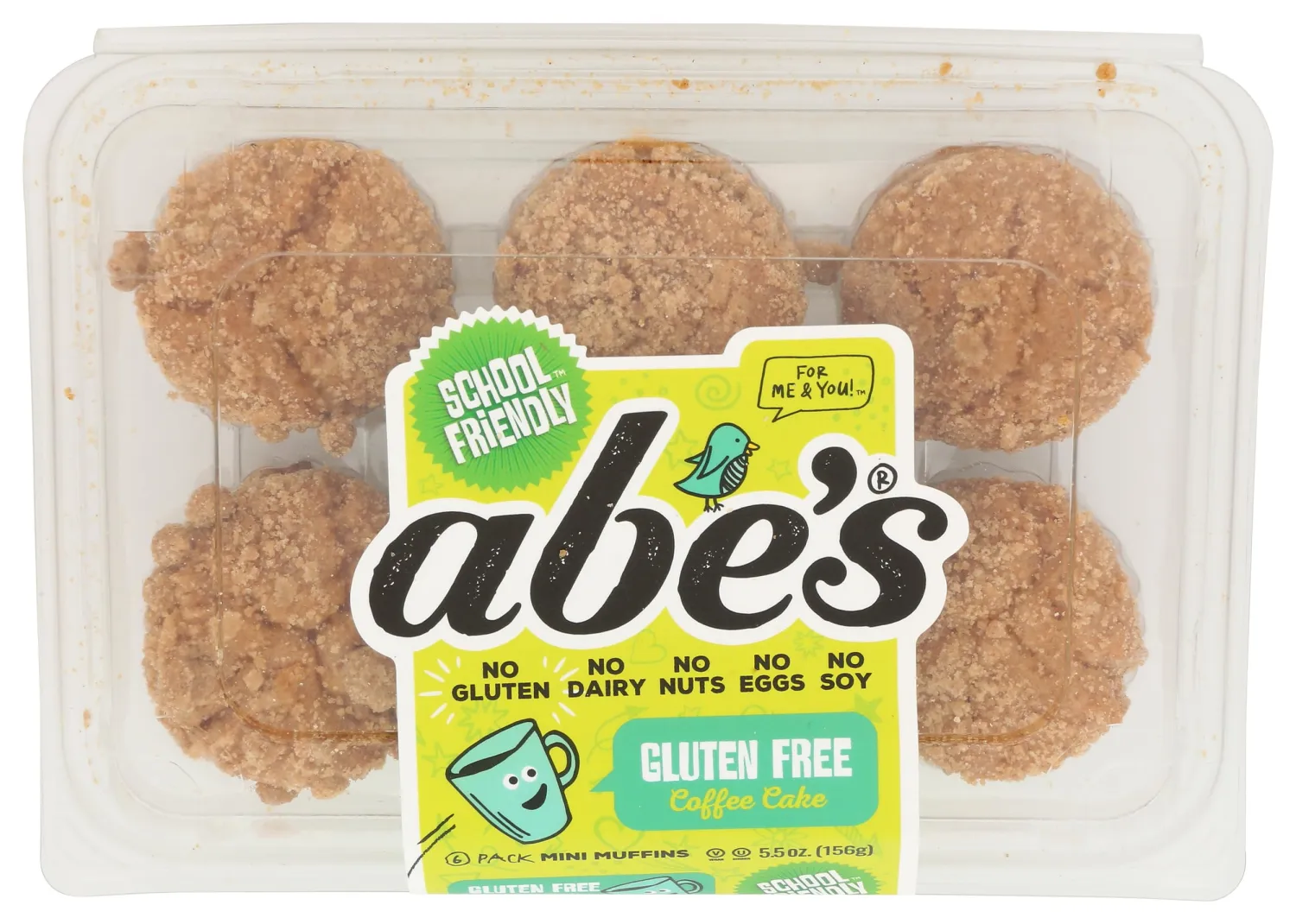 Abe's Mom's Gluten Free & Vegan Cake Mini Muffins, Coffee, 5.3 Ounce