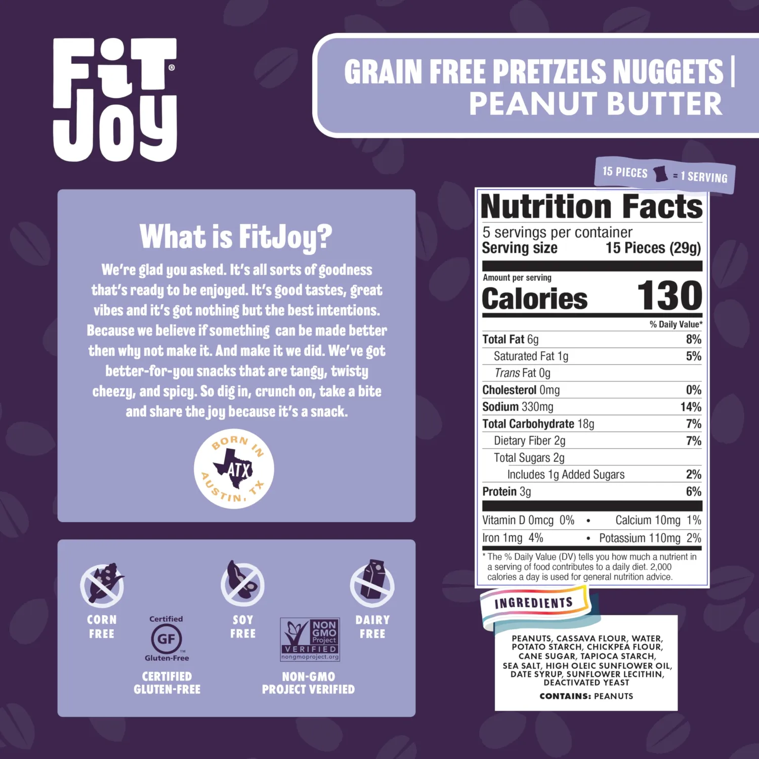 Fitjoy Pretzel Nggts Pb Fill Gluten Free, 5 oz