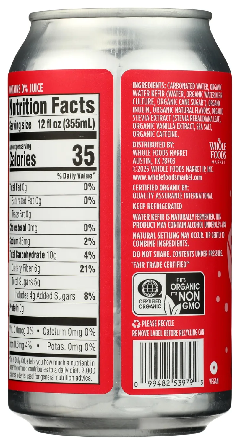 365 By Whole Foods Market Organic Cola Prebiotic Soda, 12 Ounce