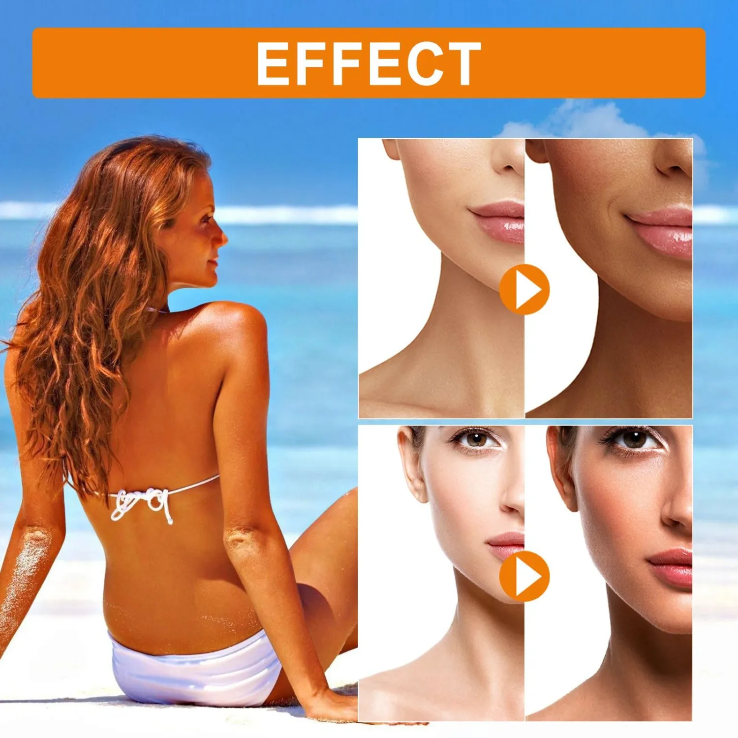 Intensive Tanning Gel, Natural Tanning Lotion, Brown Intense Tanning Gel For Body Outdoor Summar Beach Women For Sunbeds & Outdoor Sun