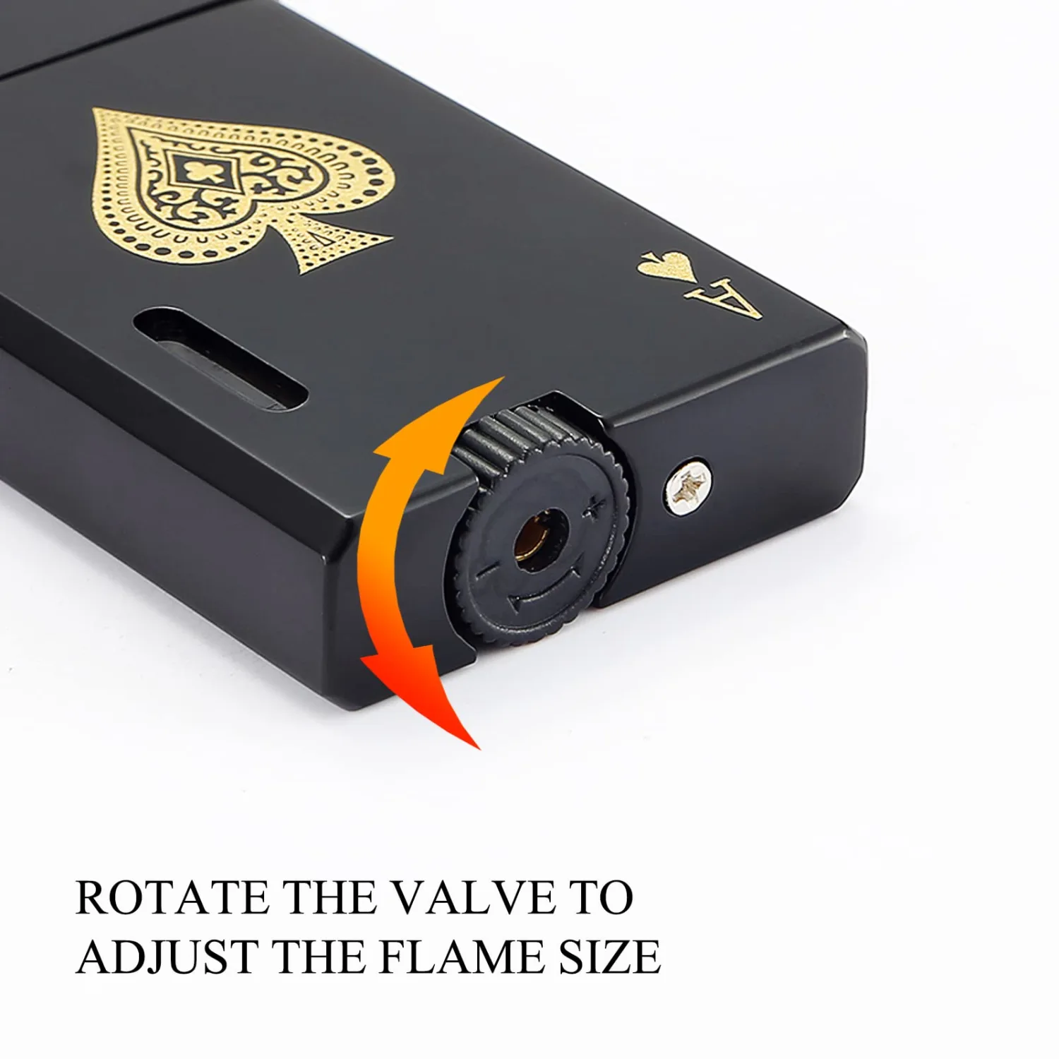 Yeuligo 2 Pack Double Flame Torch Lighter, Classic Pocket Ace Lighters with Visible Window, Adjustable Jet Torch, Refillable Without Butane (Ace Black)