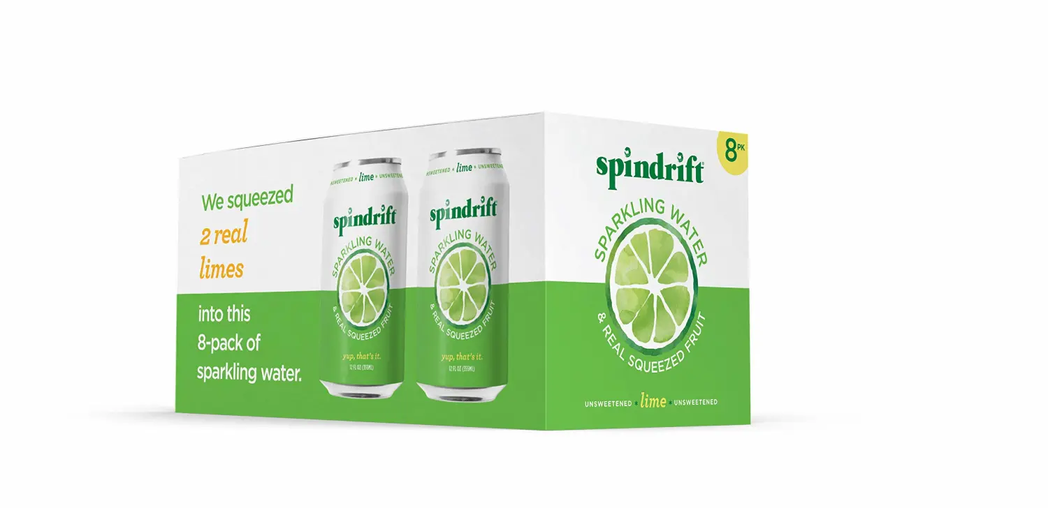 Spindrift Sparkling Water, Lime Flavored, 12 Fl Oz (pack of 8)
