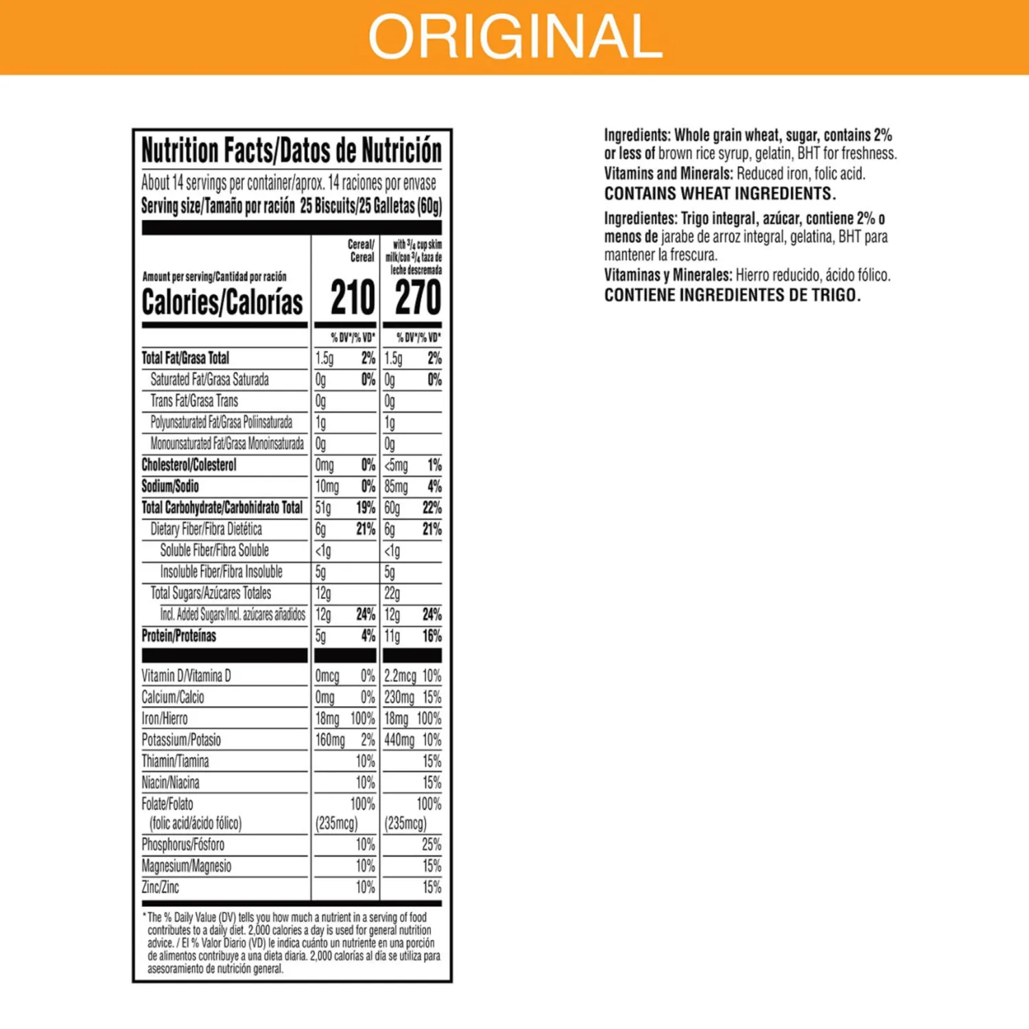 Kellogg’s Frosted Mini-Wheats Breakfast Cereal,High Fiber,48g Whole Grain,Giant Size,29.5 oz,(Pack of 2)