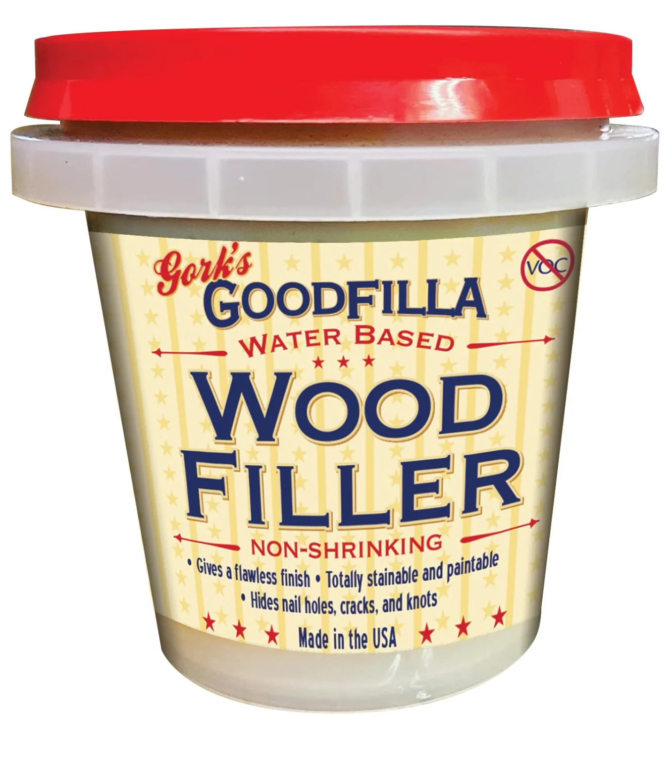 Goodfilla Ash, 8 oz, Wood and Grain Filler, Stainable, Tintable, Sandable, Zero Waste, Non-Toxic, USA Made