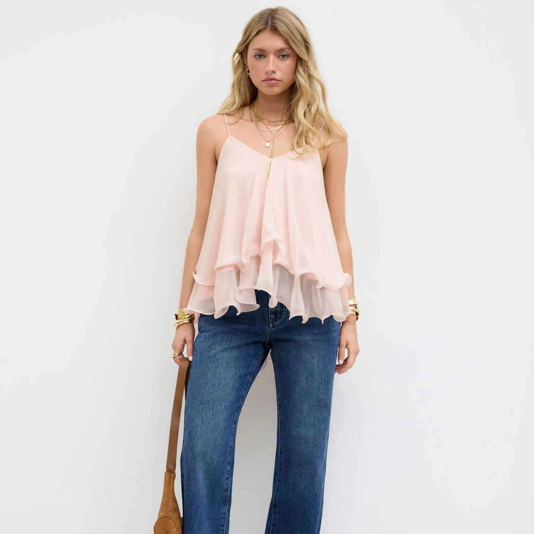 Women's New Off-Shoulder Ruffle Strap Top