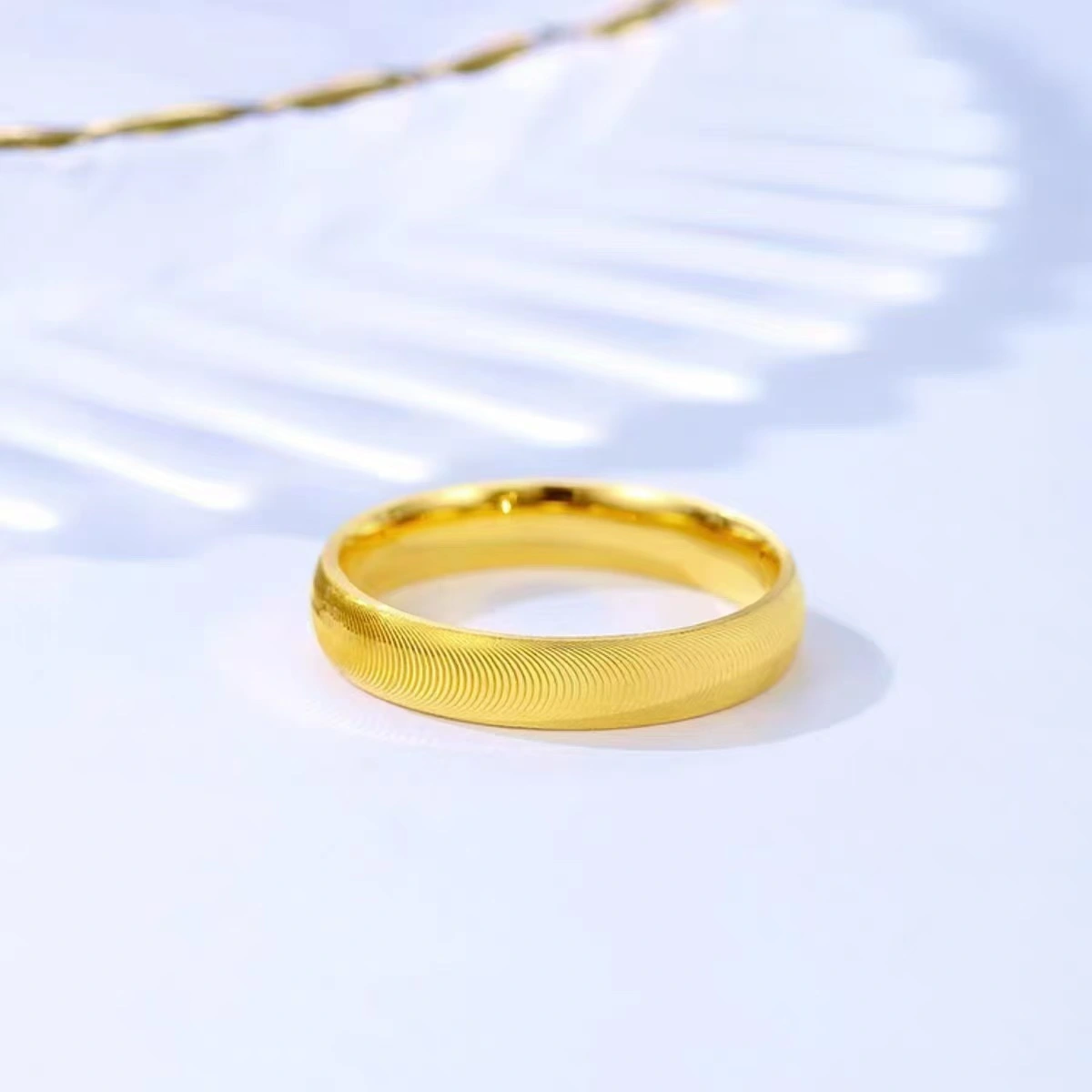 Fashionable Simple Plain Band Couple Rings