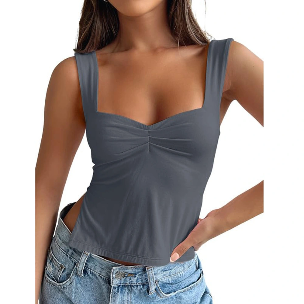 Womens Fashionable Petite Vest Stylish Fitted Top