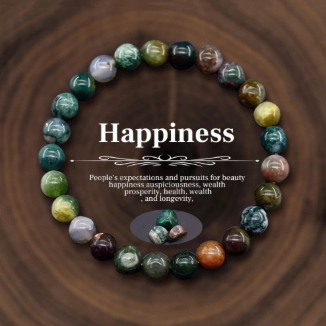 Natural Stone Geometric Beaded Bracelet