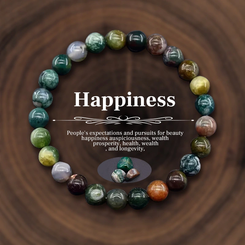 Natural Stone Geometric Beaded Bracelet