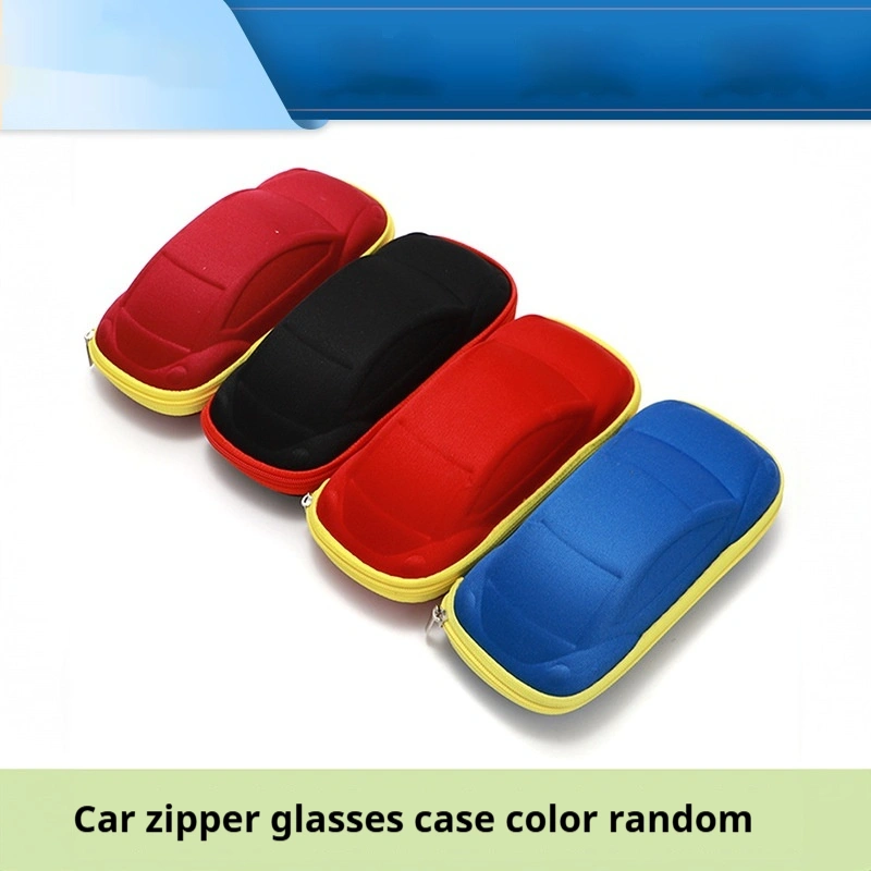 Children's Car-Shaped Zipper Sunglasses Case