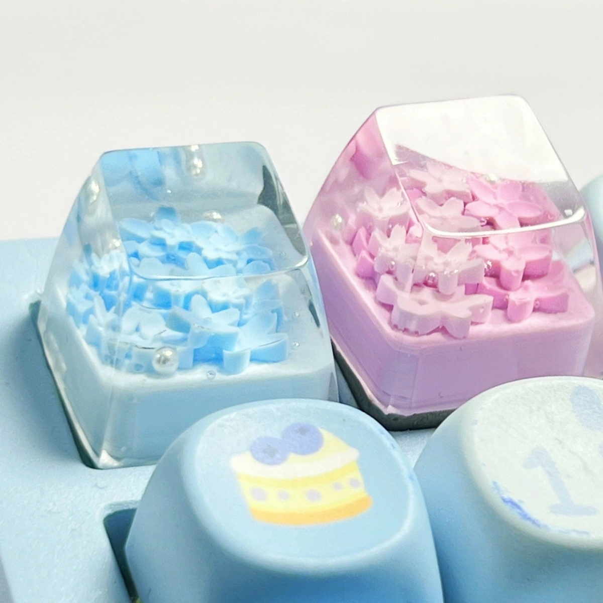 Personalized Cherry Blossom Keycaps For Mechanical Keyboards