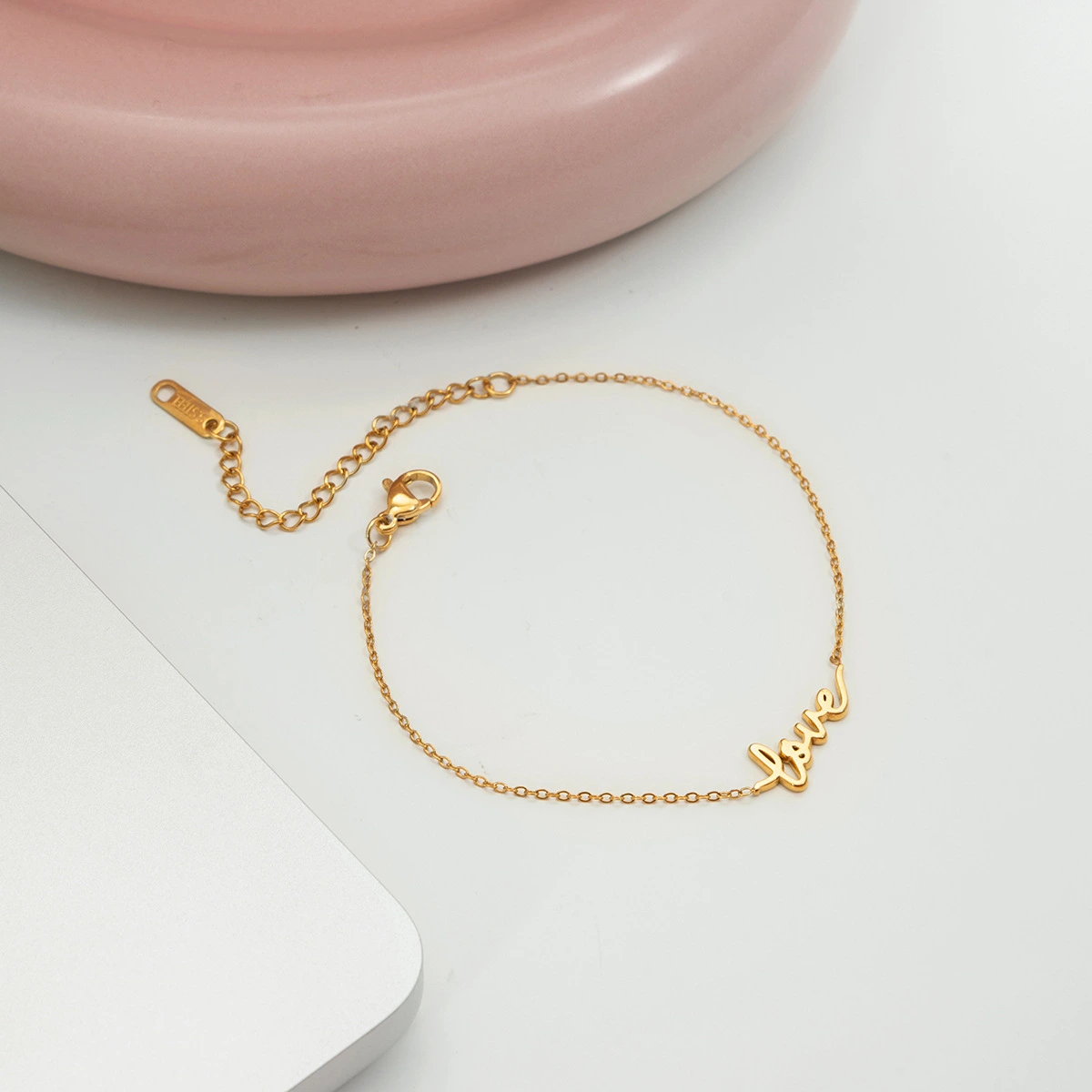 Stainless Steel LOVE Letter Bracelet For Women Light Luxury With A High-End Vibe