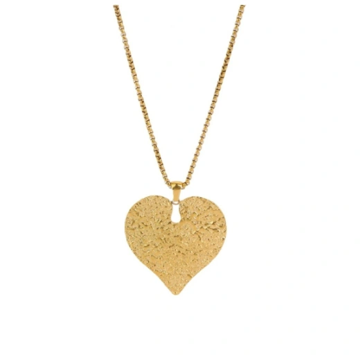 Womens Heart-Shaped Pendant Clavicle Necklace