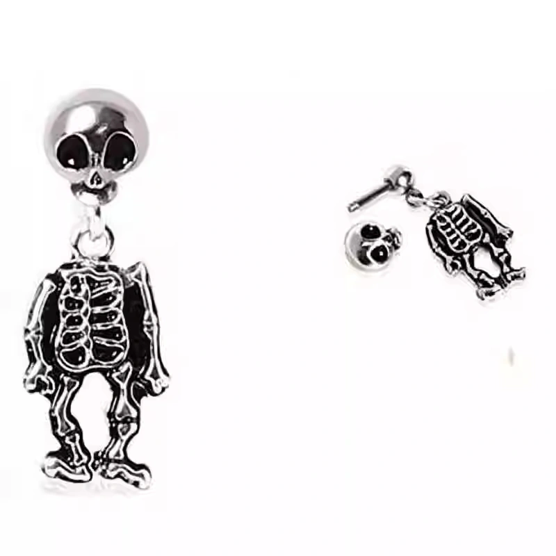Retro Punk Mini Skull Stud Earrings