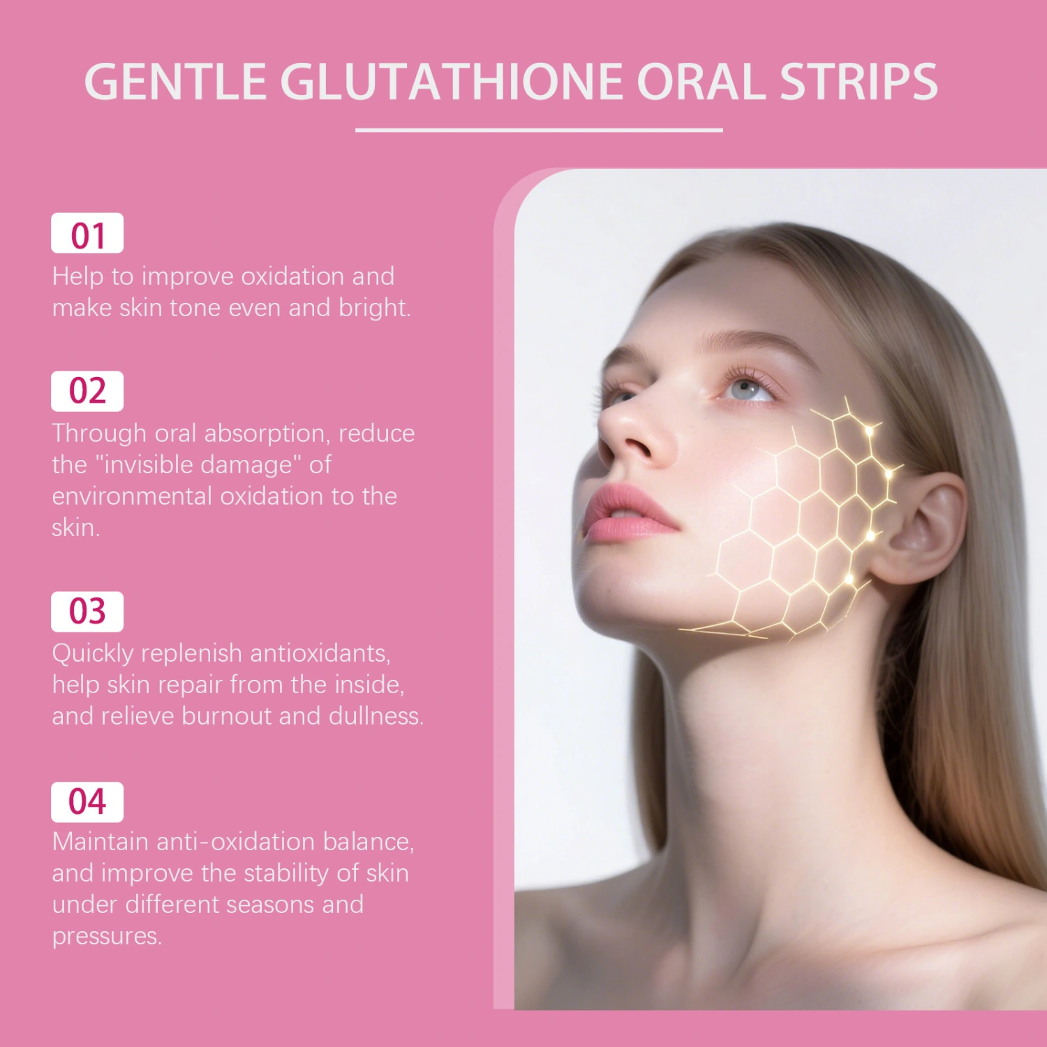 Gentle And Moisturizing Glutathione Orally Dissolving Tablets