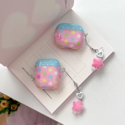 Color-block Star Bluetooth Wireless Earphone Case