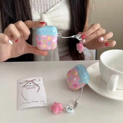 Color-block Star Bluetooth Wireless Earphone Case
