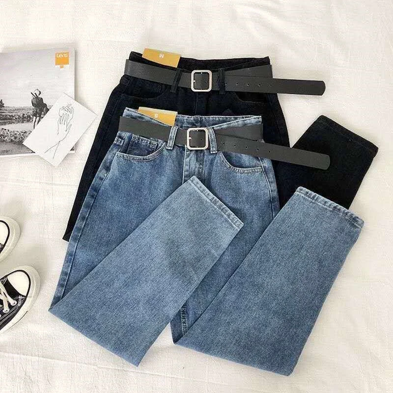 High-rise Loose Wide-leg Jeans