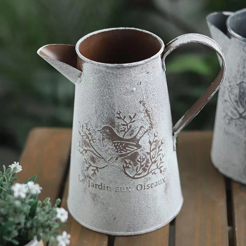 Creative Home Decoration Watering Pot Iron Bucket Small Size Shooting Props