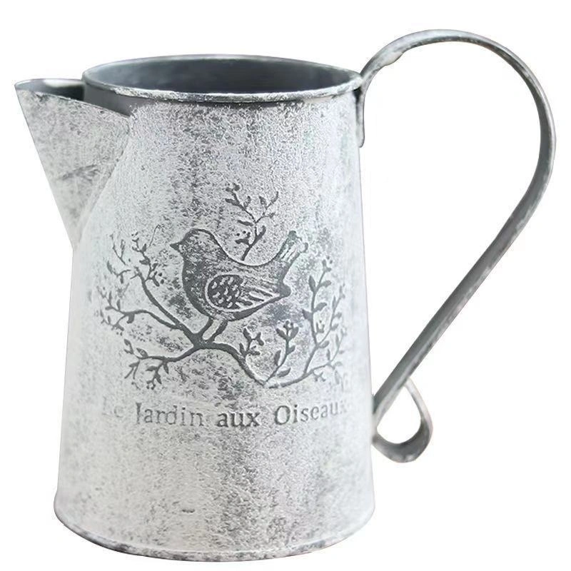 Creative Home Decoration Watering Pot Iron Bucket Small Size Shooting Props