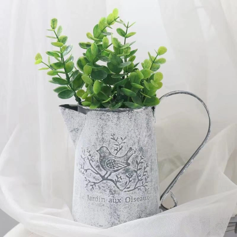 Creative Home Decoration Watering Pot Iron Bucket Small Size Shooting Props